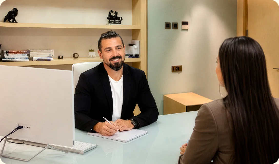 Sesión de terapia en el centro