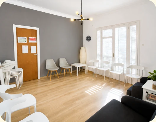 Sala de espera del centro de día